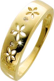 Ring Gold 333/- hochglanzpoliert. Breite: 6,0 mm, Durchmesser ca. 0,9 mm. Stylischer Ring zum Top Preis von Abramowicz. Der Preishit aus Stuttgart. Die Nr. 1 für Gold, Silber und Edelsteine.