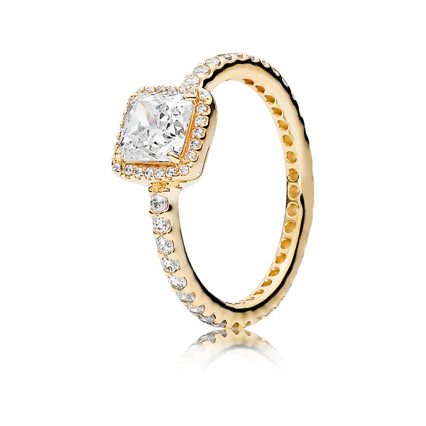 PANDORA Ring 150188CZ Zeitlose Eleganz Gold 585