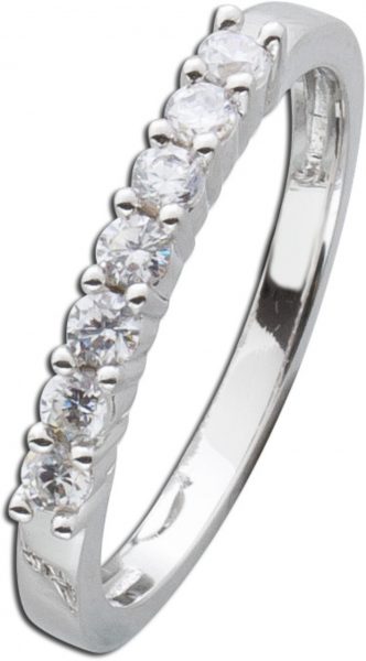 Diamant Vorsteckring 0,42ct W/SI2 Weissgold 585  Brillant Memoire Ring