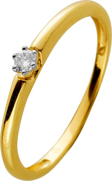 Luxus Damenring Zirkonia weiß 750er Gold 18 Karat vergoldet gelbgold R2994