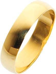 Trauring Ehering Gelbgold 585/- 5×1,3mm