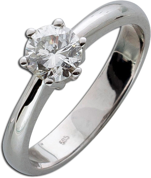 Diamant Ring Verlobungsring Weißgold 585 Brillant 0,75ct W/VSI