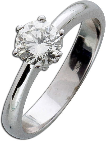 Diamant Ring Verlobungsring Weißgold 585 Brillant 0,81ct TCR/VSI