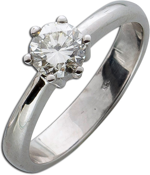 Diamantring Verlobungsring Weißgold 585 Brillant 0,80ct W / VVSI