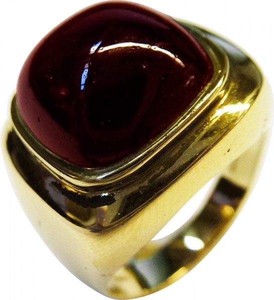 Granat Cabochon Ring Gelbgold 333/-