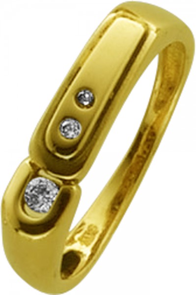 Extravaganter Zirkonia Ring Gelbgold 333/- 18,5mm änderbar