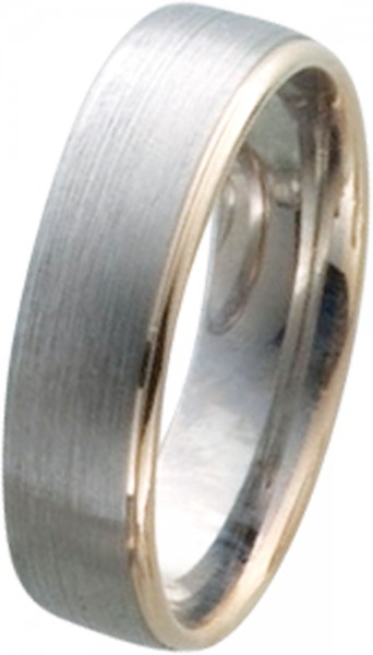 Ring mattiertes Palladium 585/-  poliertes Rosegold 585/-, 20mm