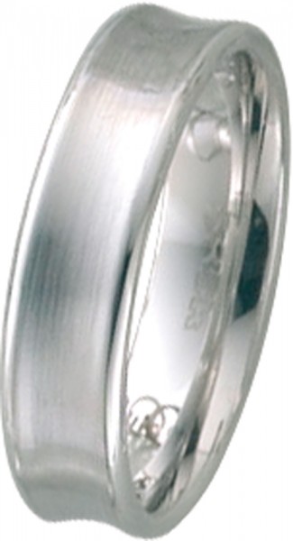 Ring in Weißgold 585/- 20 mm, mattiert, Rand poliert