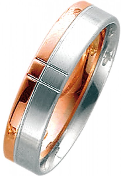 Ring in Weißgold 585/- Rotgold 585/- 20mm