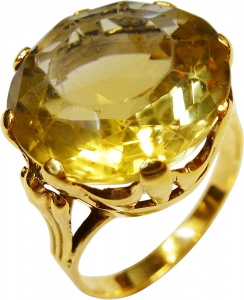 Ring in Gelbgold 333/-mit einem Citrin ca.7,0ct