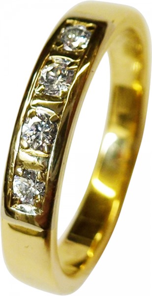 Märchenhafter Ring in Gelbgold 750/- mit 4 Brillanten