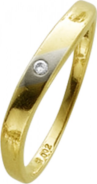 Ring in Gelbgold 585/- einem Brillant 0,02ct TW/VSI, Ringgröße 17,8mm nicht änderbar