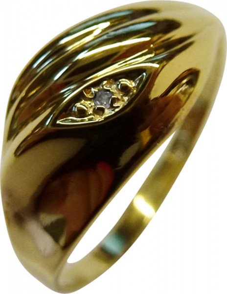 Ring in Gelbgold 333/- mit einem Diamant