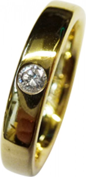 Ring Gelbgold 585/- Brillanten 0,06ct TW/SI Größe 16,5mm