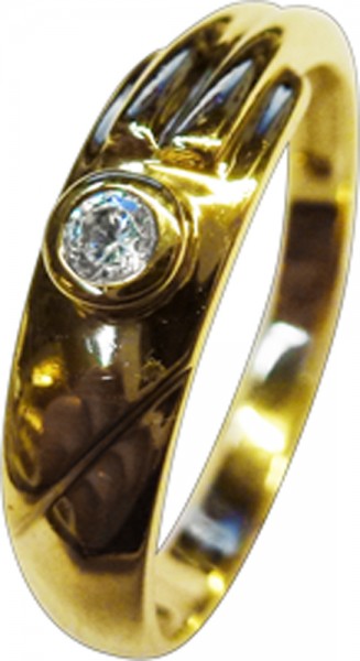Ring Gelbgold 333/- poliert Zirkonia Größe 18mm