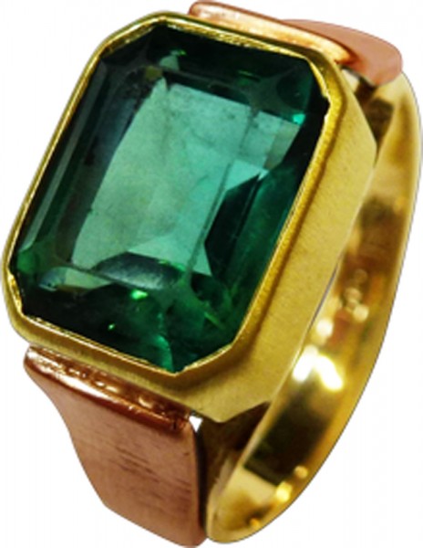 Ring in Gelbgold und Rotgold 585/- Turmalin ca. 3,00ct Größe 19mm