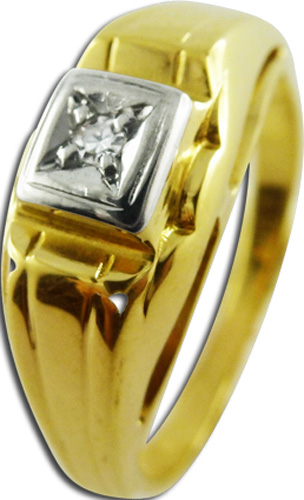 Ring Gelbgold 585 Diamant 18mm