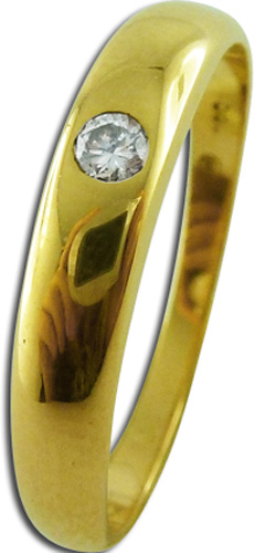 Ring in Gelbgold 585/- mit 1 Brillanten, 17mm