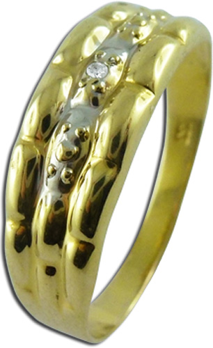 333er Gold Ring Diamanten 0,005ct poliert 6mm Breite Gr 18