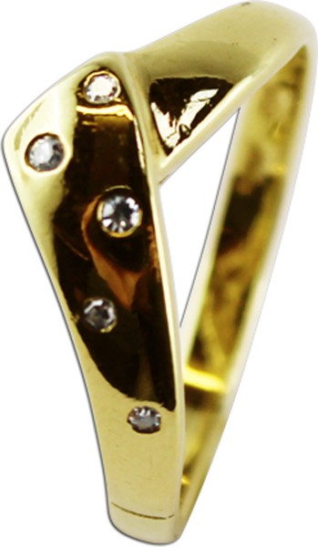 Ring 585er Gelbgold 5 Diamanten