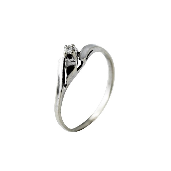 Ring mit Diamant – Weißgold 585/- 0,02ct W/P