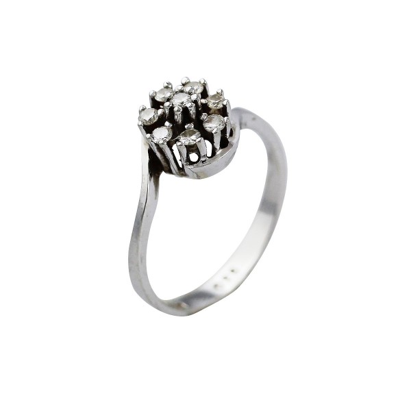 Ring mit Diamanten – Weißgold 585/- 7 Brillanten 0,25ct TW/VSI
