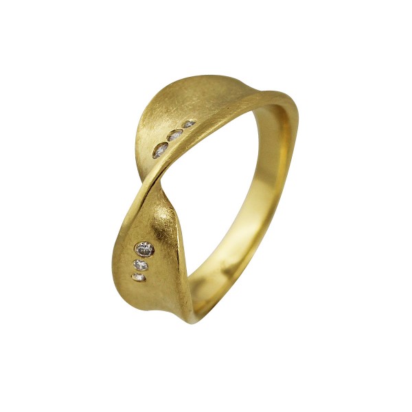 Ring mit Brillanten – Gelbgold 585/- 6 Brillanten TW/VSI