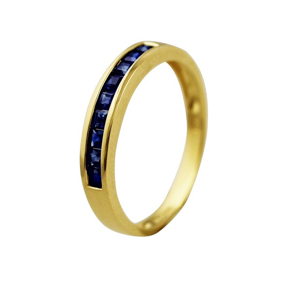 Memoire Ring – Gelbgold 585/ 12 Safire
