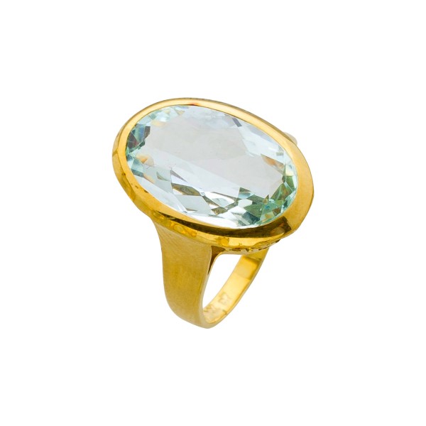 Ring – Goldring Gelbgold 585 Aquamarin