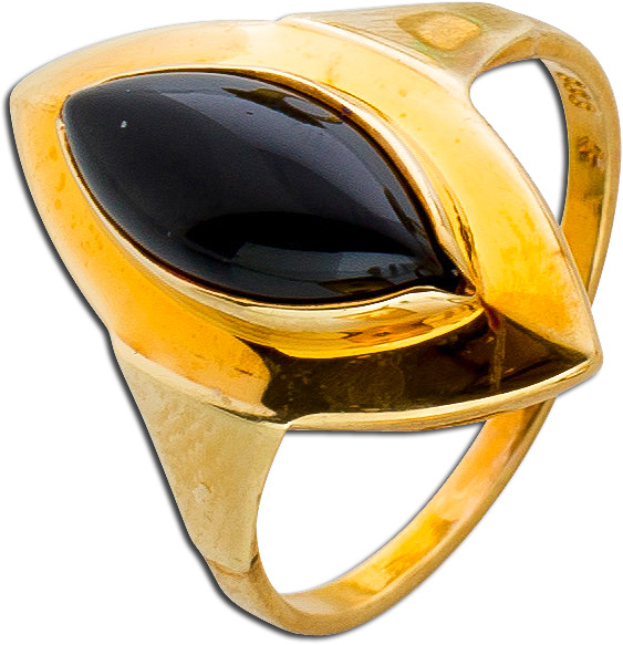 Ring – Edelsteinring Antik Gelbgold 333 Onyx