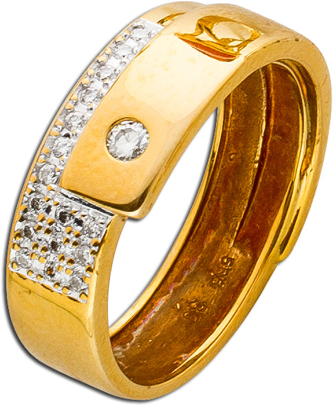 Ring – Brillantring Gelbgold 585 20 Brillanten 0,24ct TW/SI
