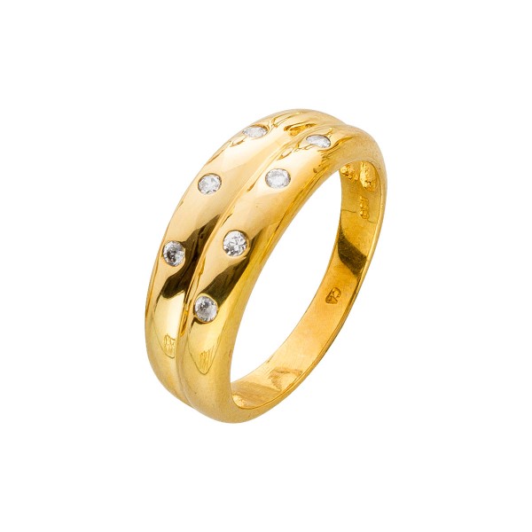 Ring – Zirkoniaring Gelbgold 333 7 Zirkonia