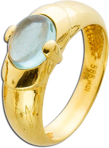 Ring – Edelsteinring Gelbgold 585 Aquamarin
