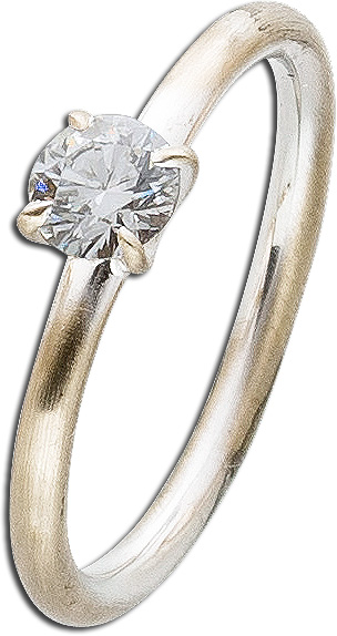 Ring – Solitärring Weißgold 750 1 Diamant 0,35ct TW/VSI