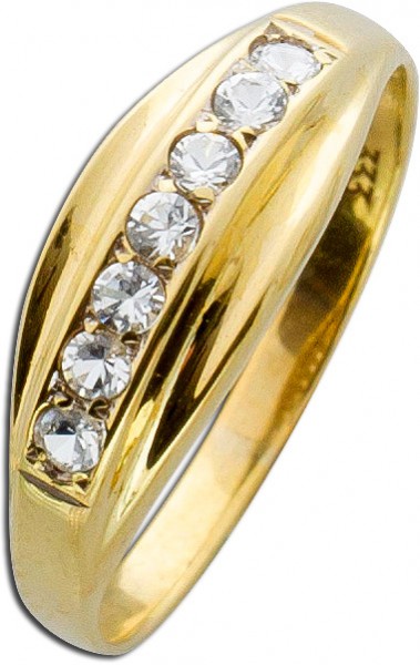 Ring – Goldring Gelbgold 333 7 Zirkonia
