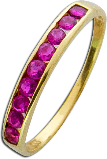 Ring – Rubinring Gelbgold 333 9 Rubine