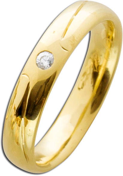 Ring – Brillantring Gelbgold 585 Brillant 0,04ct W/P