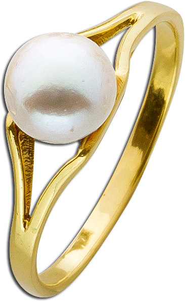 Ring Goldring Antik Gelbgold 585 japanische Akoya Perle