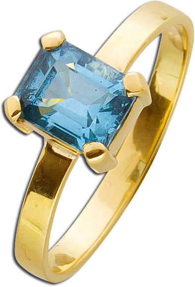 Ring – Edelsteinring Gelbgold 585 Blautopas