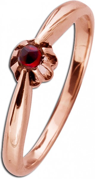 Ring – Edelsteinring Antik Rosegold 585 Granat