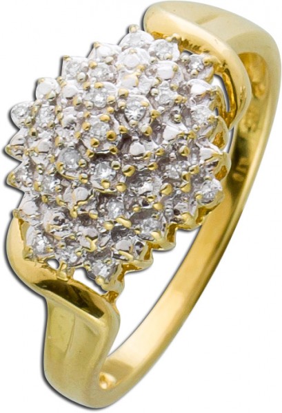 Funkelnder Diamantring Gelbgold 585 Diamant