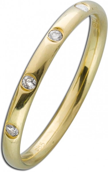 Klassischer Diamantring Gelbgold 585