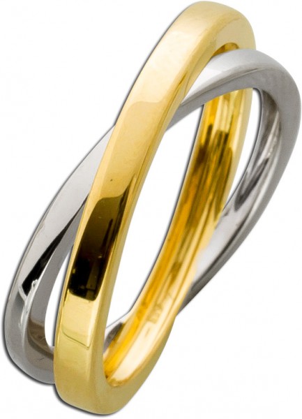 Goldring  X-Ring Optik Gelbgold Weissgold 585