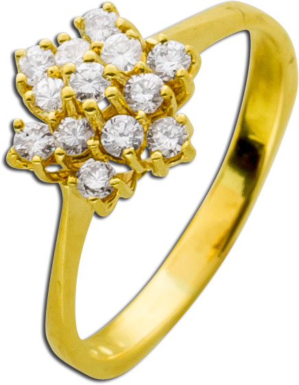 Brillant Ring Gelbgold 585 Brillanten 0,40 Tw SI Diamantring