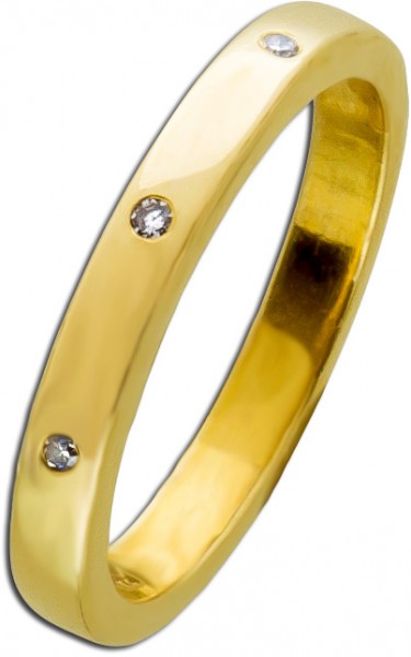 Diamant Ring Gold 585 Memoire Optik antik Goldschmuck