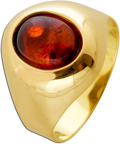 Antiker Citrin Ring Gelbgold 585 Edelstein Um 1960 TOP Zustand