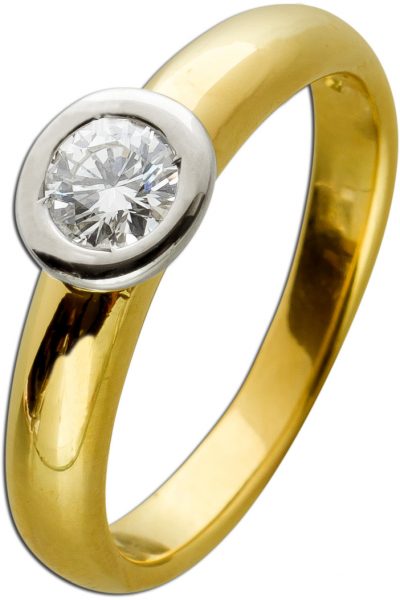 Vintage Diamantring 333 gold mit 3 Diamanten 333er  Goldring Gelbgold Schmuck Ringe Goldringe 