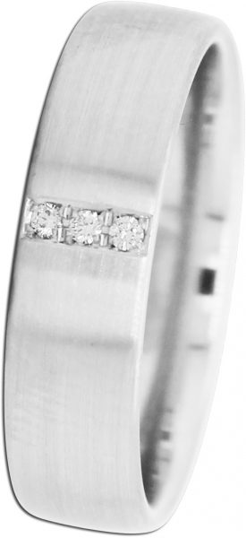 Diamant Ring Weißgold 585 14 Karat 3 Diamanten Brillantschliff Total 0,018ct.TW/SI Antragsring Verlobungs Trauring
