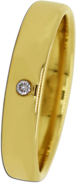 Brillantring Ring Gelbgold 585 1Diamant Brillantschliff 0,02ct TW/VVSI