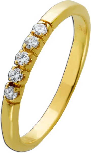 Memoire Diamantring Gelbgold 585 Diamanten 0.10ct TW VSI